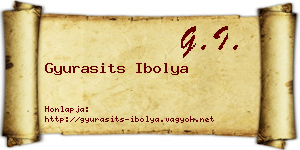 Gyurasits Ibolya névjegykártya